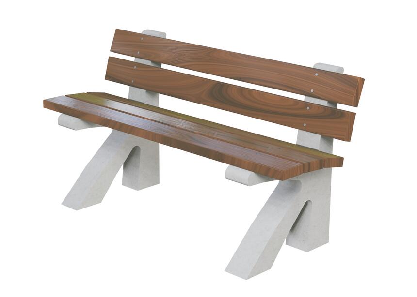 Městský mobiliář: Betonová lavička A - foto č.1