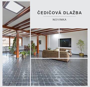 Čedičová dlažba pro exteriér i interiér