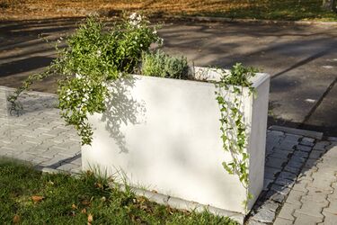 Vysoký betonový květináč Linda | Betonové květináče - fotogalerie