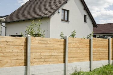 Nízký betonový plot na zahradu | Betonový plot - fotogralerie