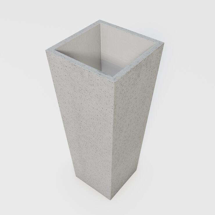 Betonový květináč Sára III - BDA 40/40/100 Sára III nat tryskaný