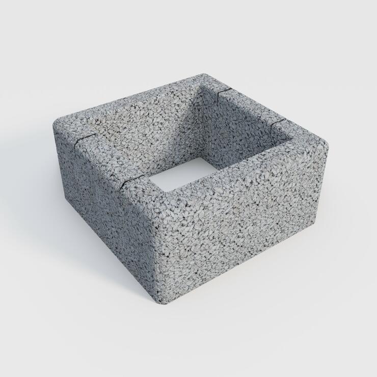 Betonová plotová tvárnice GARDELOT® sloupová 40x40 - GRL 40/40/20 hrubý povrch nat