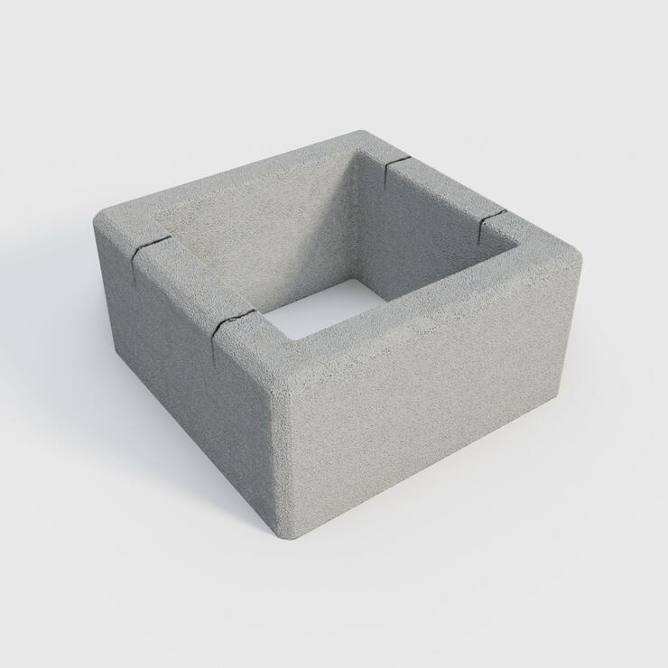 Betonová plotová tvárnice GARDELOT® sloupová 40x40 - GRL 40/40/20 jemný povrch nat