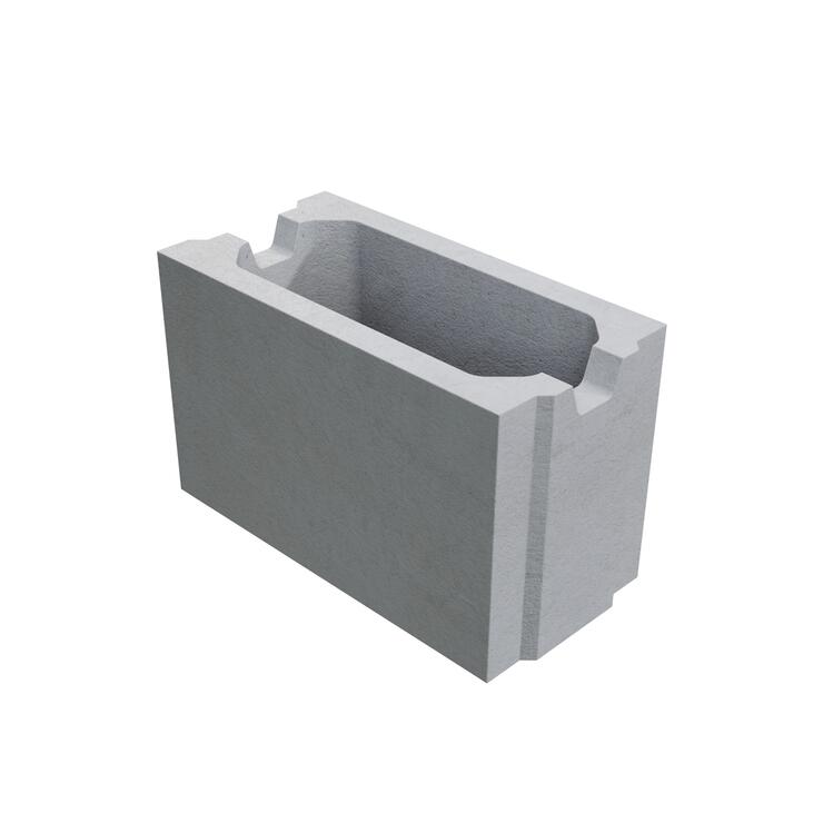 Ztracené bednění: Betonové bednicí tvarovky - délka 40 cm - BTB 40/20/25 - pero - drážka