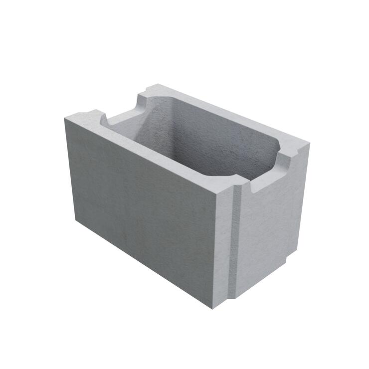 Ztracené bednění: Betonové bednicí tvarovky - délka 40 cm - BTB 40/25/25 - pero - drážka