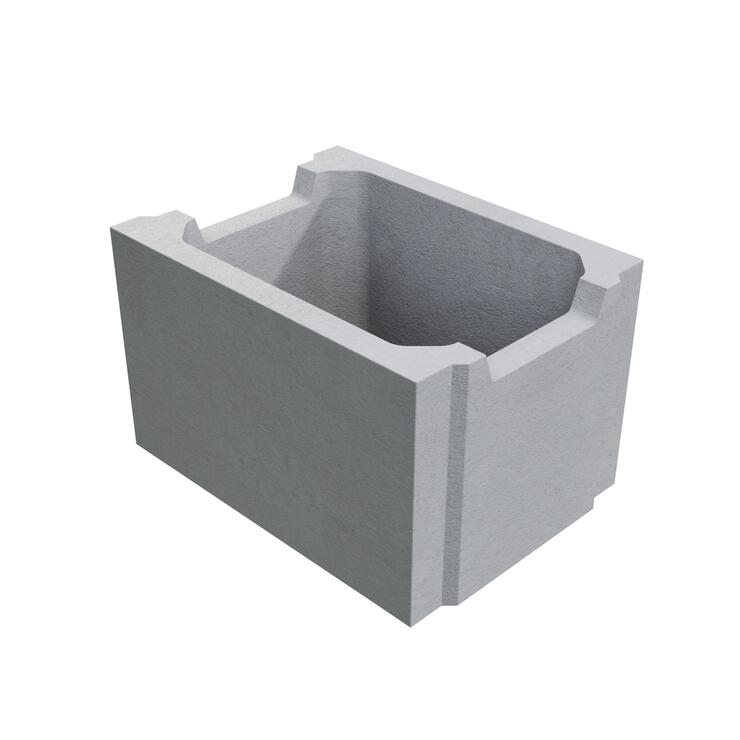 Ztracené bednění: Betonové bednicí tvarovky - délka 40 cm - BTB 40/30/25 - pero - drážka