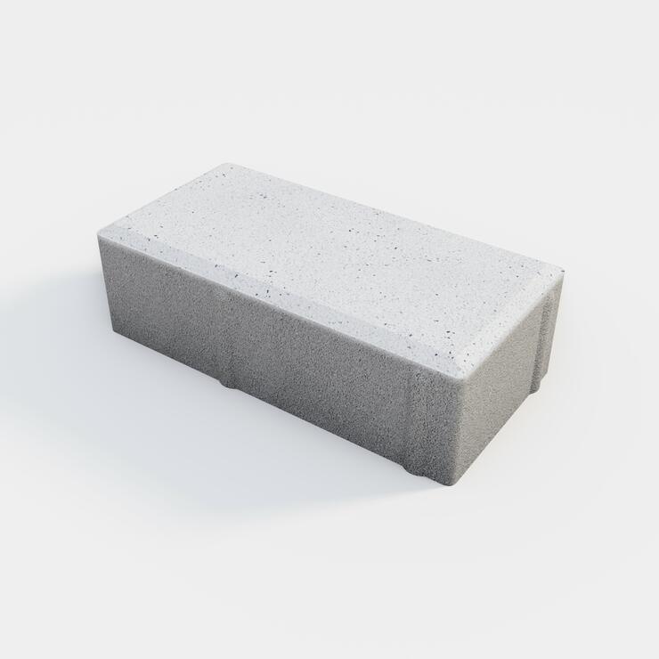 Betonové dlažební kameny GRANIT® 20x10 - GRANIT 20/10/6 II jemně vymývaná bílá