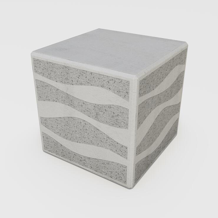 Betonová kostka - ZVA 40/40/40 nat tryskaná vlnka