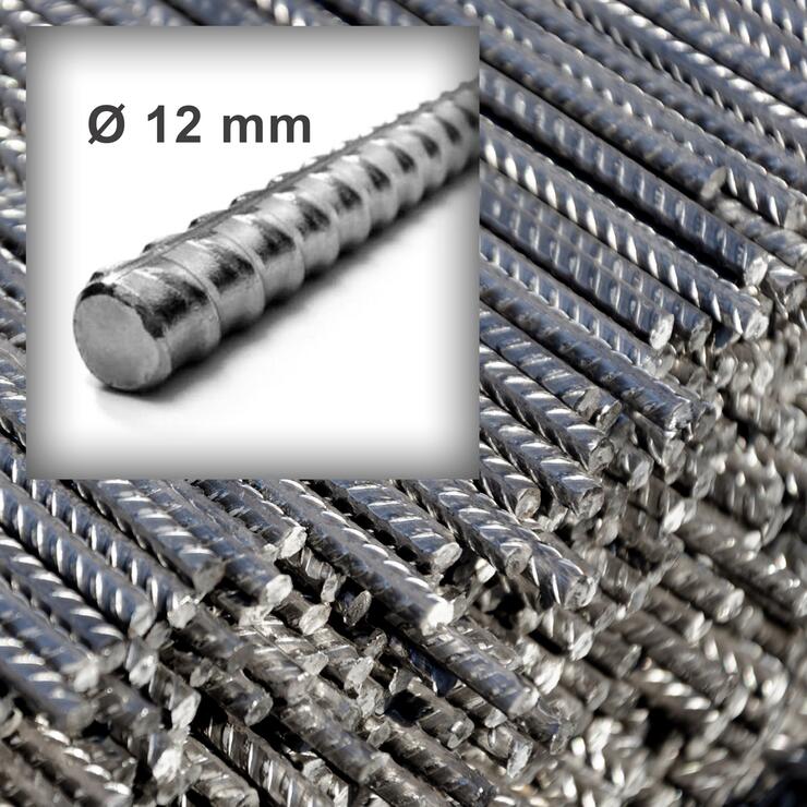 Ocelové žebírkové tyče Ø 12 mm - Tyč žebírková R12/6000