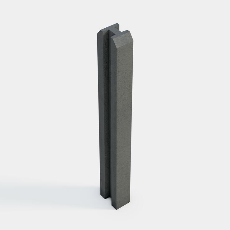 Betonový sloupek na plot:  průběžný HLADKÝ - PLT 16/18/120 SPR blk
