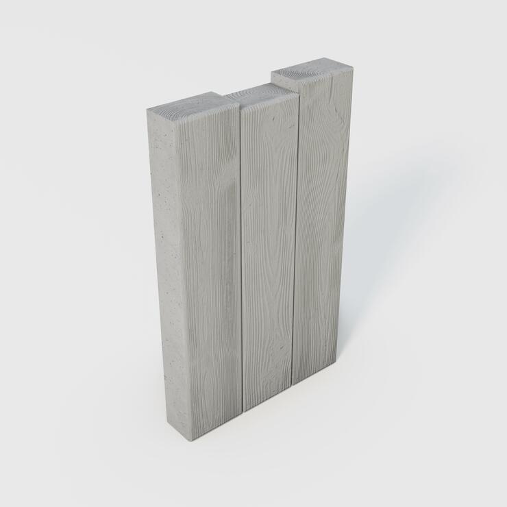 Betonová trojpalisáda obdélníková DEKOR dřevo - PAL 30/6/50 D nat