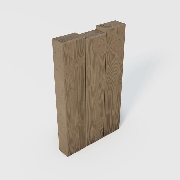 Betonová trojpalisáda obdélníková DEKOR dřevo - PAL 30/6/50 D kar