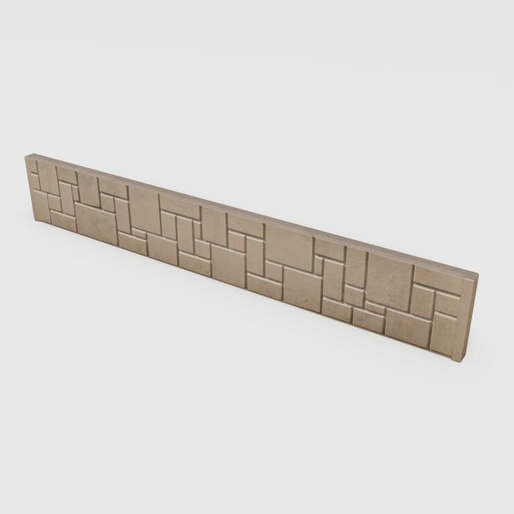 Betonová plotová deska: jednostranný reliéf HAKLÍK - PLT 196/5/30 DPJ H bez