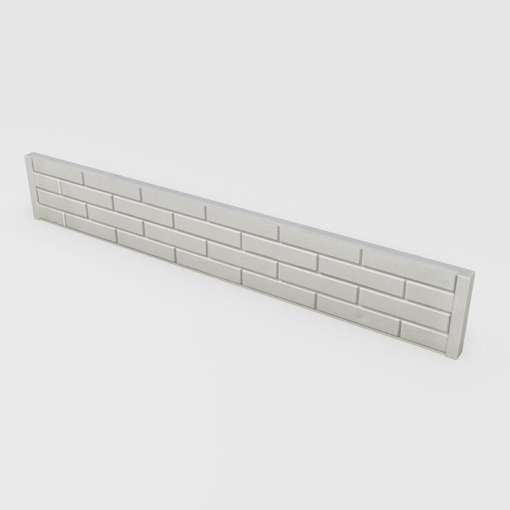 Betonová plotová deska: jednostranný reliéf LÍCOVKA - PLT 196/5/30 DPJ L nat