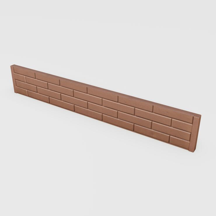 Betonová plotová deska: jednostranný reliéf LÍCOVKA - PLT 196/5/30 DPJ L cer