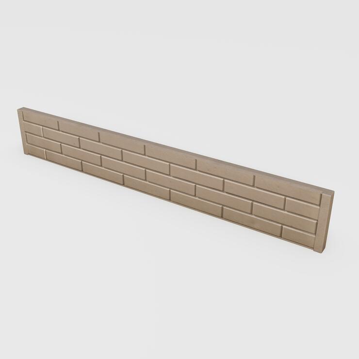 Betonová plotová deska: jednostranný reliéf LÍCOVKA - PLT 196/5/30 DPJ L bez