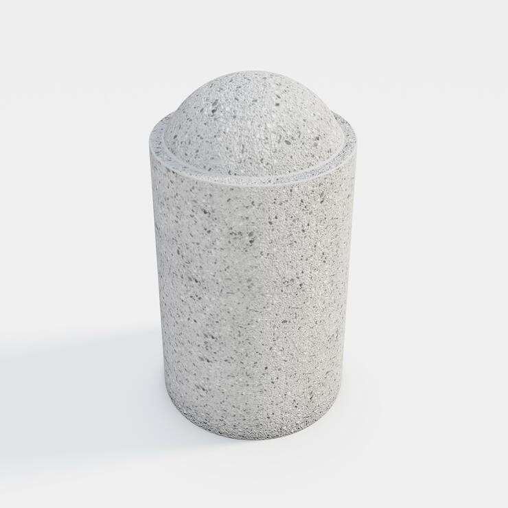 Městský mobiliář: Betonový patník VÁLEC - PAT 35/38/65 VA nat tryskaný
