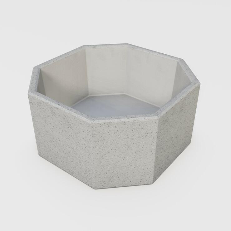 Betonový květináč Xena - BDA 80/80/40 Xena nat tryskaná
