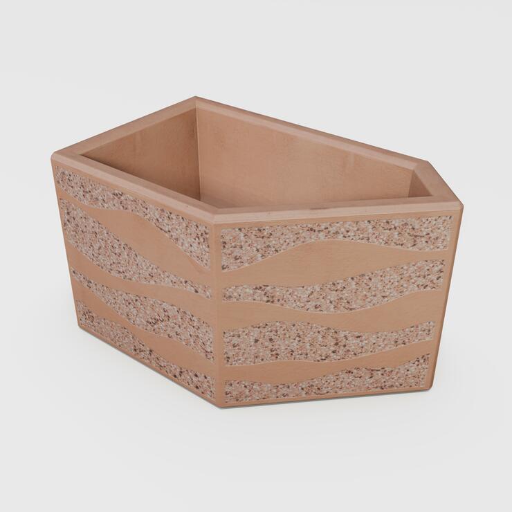 Betonový květináč Stela - BDA 68/40/40 Stela cer trysk.vlnka