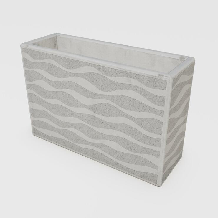 Betonový květináč Linda - BDA 120/40/80 Linda nat trysk.vlnka