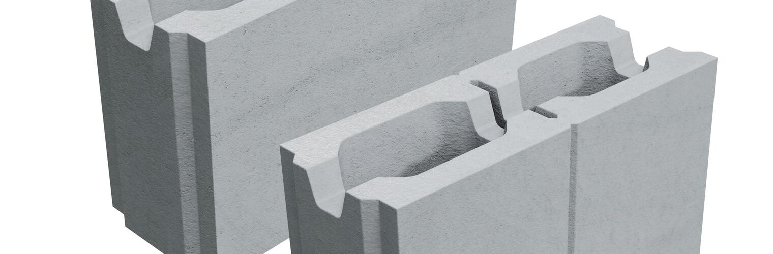 Ztracené bednění: bednicí betonové tvarovky