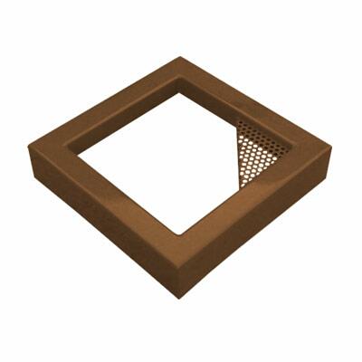 Pozinkovaný poklop na betonový odpadkový koš Zora, barva tmavě hnědá