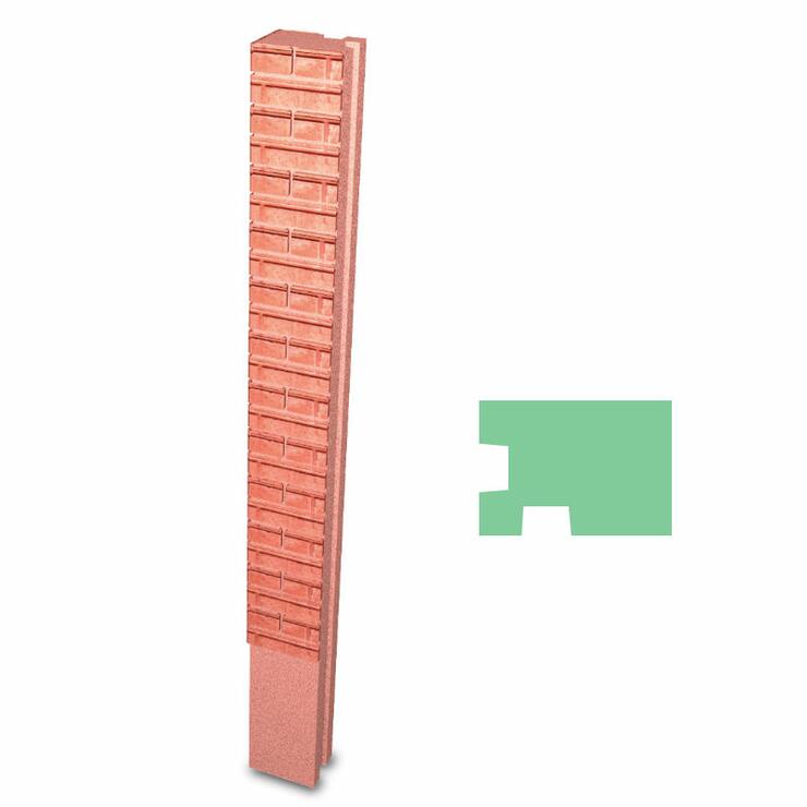 Betonový sloupek na plot: rohový reliéf CIHLA RELIÉFNÍ - foto č.1