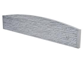 Betonová deska plotová jednostranný reliéf CIHLIČKA (dříve CIHLA) ukončovací oblouk
