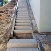 Betonový schodišťový blok barva natural povrch tryskaný