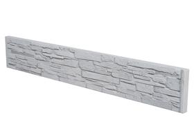 Betonový plot, reliéf štípaný kámen, barva natural
