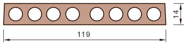 Betonové stropní panely PZD 119/14 vylehčené - Nákres rozměrů - foto č.2