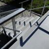 Betonové montované schodiště, barva natural, podesty a schodišťové desky s tryskaným páskem - náhled č.8