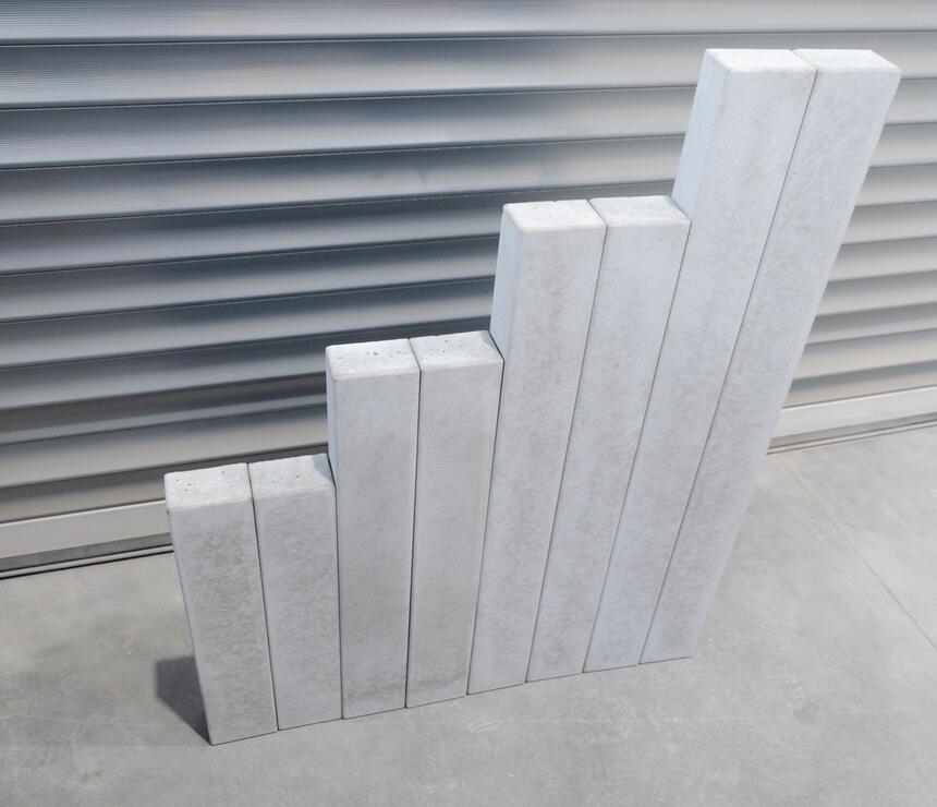 Betonové palisády obdélníkové hladké, barva natural - foto č.6
