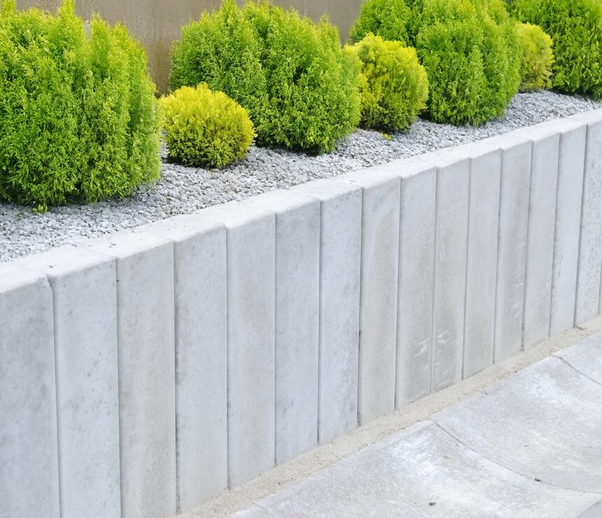 Betonové palisády obdélníkové hladké, barva natural - foto č.7