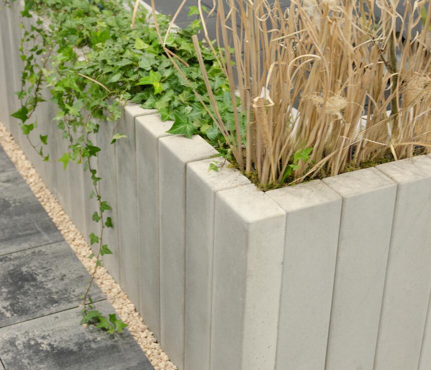 Betonové palisády obdélníkové hladké, barva natural - foto č.8