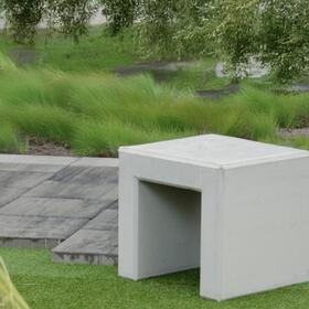 Betonová stolička PREFA LINIE, barva natural
