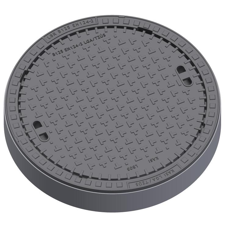 Šachtový poklop bez odvětrání v litino-betonovém rámu KB 03 - foto č.1