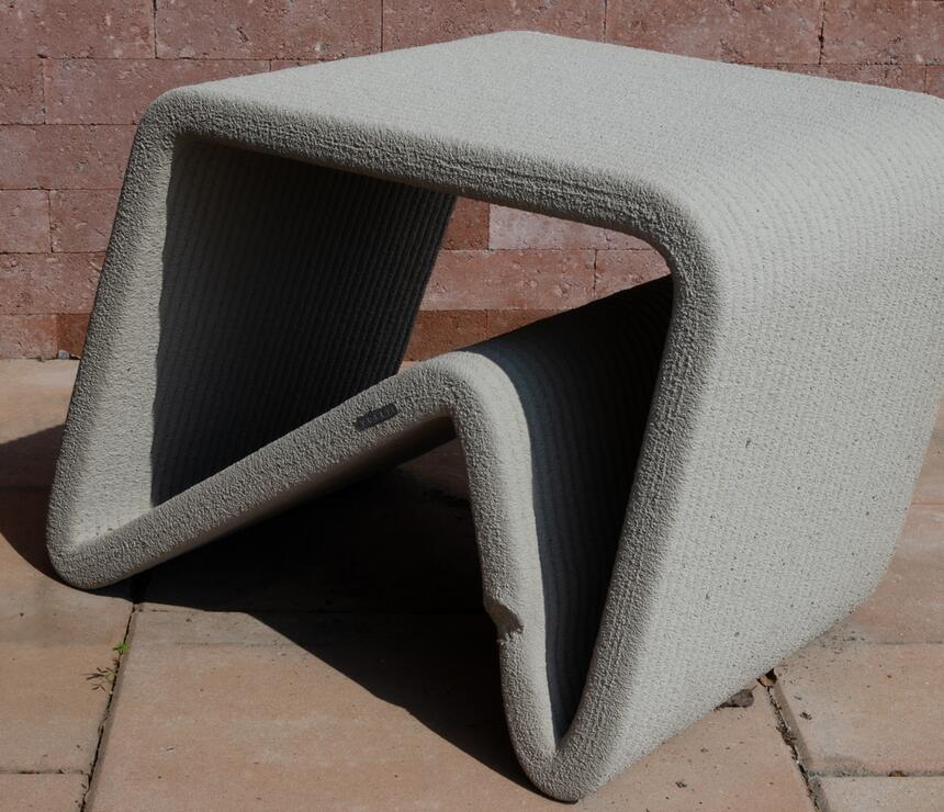 Stolička Oliver 3D tisk beton - foto č.2
