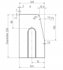 Betonový silniční obrubník - Nákres rozměrů - náhled č.12