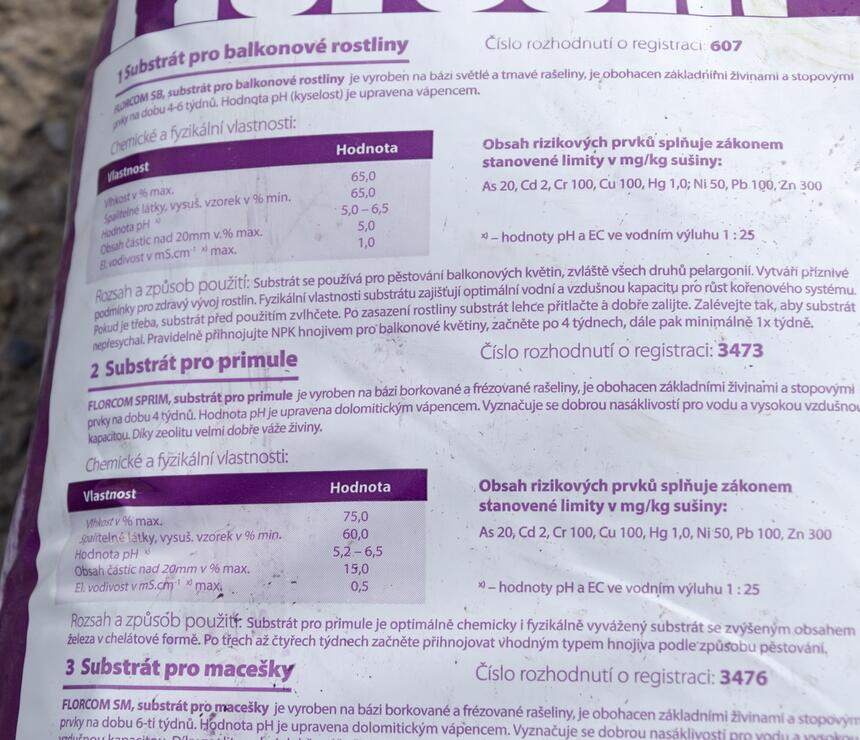 Florcom substrát vododržný s minerálem PROFI - foto č.3