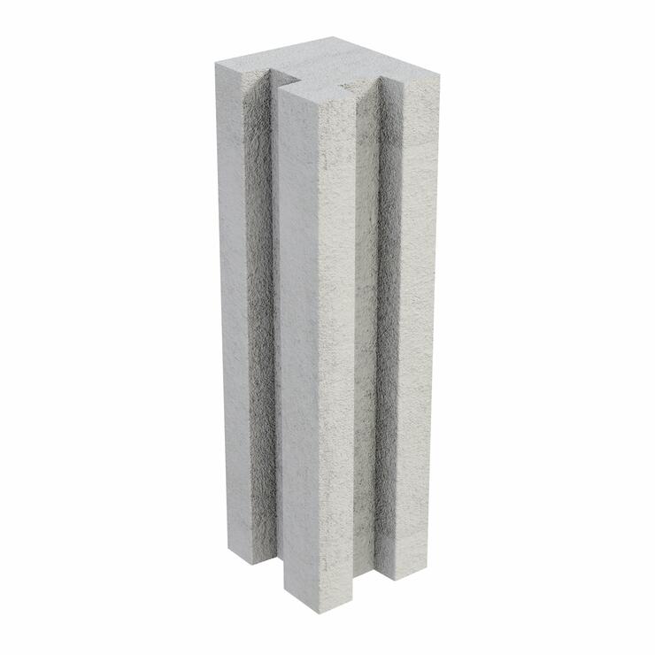 Betonový sloupek na plot rohový HLADKÝ zkrácený - foto č.1