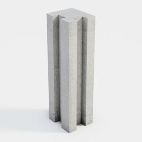Betonový sloupek na plot rohový HLADKÝ zkrácený