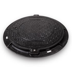 Poklop kompozitní kruhový SMC 600 mm A15 uzamykatelný