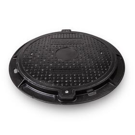 Poklop kompozitní kruhový SMC 600 mm B125 uzamykatelný