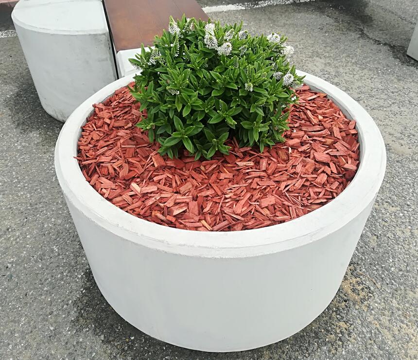 Betonový květináč Mia barva natural povrch hladký