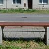 Lavička C - betonové nohy, dřevěný sedák barva TEAK, bez opěradla - náhled č.10