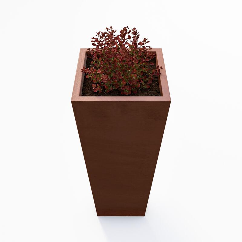 Betonový květináč Sára III BDA 40/40/100 červená, hladký - fotka 360 č.12