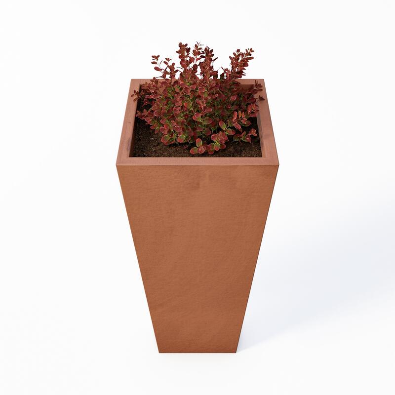 Betonový květináč Sára III BDA 40/40/100 červená, hladký - fotka 360 č.18