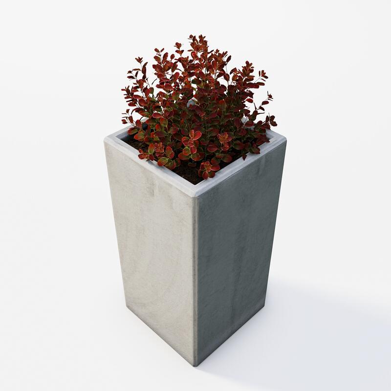 Betonový květináč Zora BDA 40/40/80, natural - fotka 360 č.15