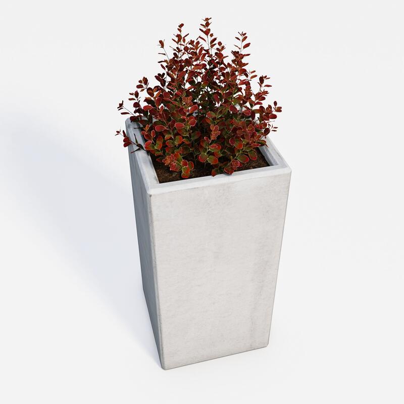 Betonový květináč Zora BDA 40/40/80, natural - fotka 360 č.1